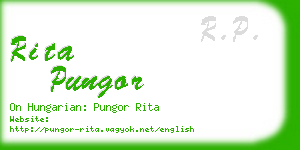 rita pungor business card